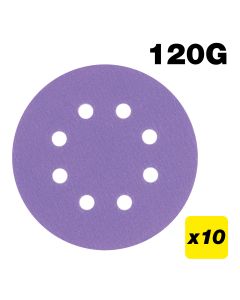 AB/125/120A - 125mm 120G Random Orbital Sanding Disc, 10 Pack