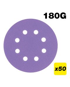 AB/125/180A/B - 125mm 180G Random Orbital Sanding Disc, 50 Pack