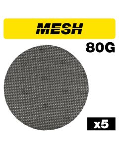 AB/225/80M - Mesh Random Orbital Sanding Disc 5pc 225mm 80 grit