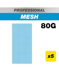 AB/HLF/80P - 115 x 230mm 80G Pro Mesh Half Sheet Sanding Pad, 5 Pack