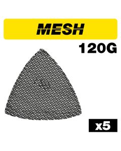 AB/OSC/120M - Mesh Delta Sanding Sheet 5pc 93mm 120 grit