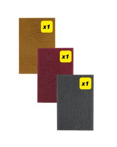 AB/PAD/M3 - 150 x 230mm Assorted Flexible Finishing Pads, 3 Pack