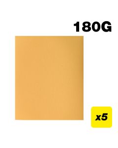 AB/S230/180A - 230 x 280mm 180 Grit Aluminium Oxide Sanding Sheets, 5 Pack