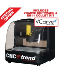 DEAL/CNCM/1E - CNC Mini Engraving Machine Extra 240V including VCarve software and ER11 collet kit- UK and ROI sale only