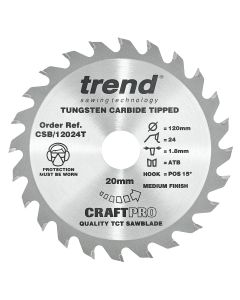 CSB/12024T - Craft saw blade 120mm x 24 teeth x 20mm thin