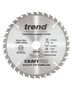 CSB/16036 - Craft saw blade 160mm x 36 teeth x 20mm