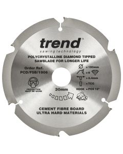 PCD/FSB/1906 - Fibreboard sawblade PCD 190mm x 6T x 30mm