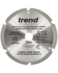 PCD/FSB/2166 - Fibreboard sawblade PCD 216mm x 6T x 30mm