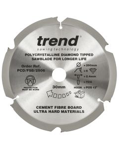 PCD/FSB/2506 - Fibreboard sawblade PCD 250mm x 6T x 30mm