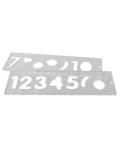 TEMP/NUC/57 - Template set number 57mm uppercase