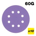 AB/125/60Z - 125mm 60G Random Orbital Sanding Disc, 10 Pack