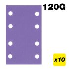 AB/133/120A - 80 x 133mm 120G Sanding Pad, 10 Pack