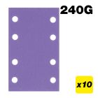 AB/133/240A - 80 x 133mm 240G Sanding Pad, 10 Pack