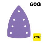AB/DET1/60Z - 100 x 150mm 7-Hole 60G Detail Sanding Pad, 10 Pack