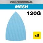 AB/DET/120P - 100 x 150mm 120G Pro Mesh Detail Sanding Pad, 5 Pack