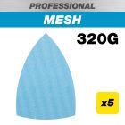 AB/DET/320P - 100 x 150mm 320G Pro Mesh Detail Sanding Pad, 5 Pack