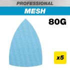 AB/DET/80P - 100 x 150mm 80G Pro Mesh Detail Sanding Pad, 5 Pack