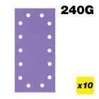 AB/HLF/240A - 115 x 230mm 240G Half Sheet Sanding Pad, 10 Pack