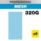 AB/HLF/320P - 115 x 230mm 320G Pro Mesh Half Sheet Sanding Pad, 5 Pack