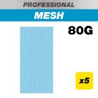 AB/HLF/80P - 115 x 230mm 80G Pro Mesh Half Sheet Sanding Pad, 5 Pack