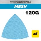 AB/OSC/120P - 93 x 93mm 120G Pro Mesh Delta Sanding Pad, 5 Pack