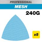 AB/OSC/240P - 93 x 93mm 240G Pro Mesh Delta Sanding Pad, 5 Pack