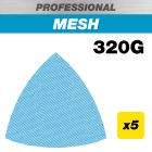 AB/OSC/320P - 93 x 93mm 320G Pro Mesh Delta Sanding Pad, 5 Pack