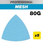 AB/OSC/80P - 93 x 93mm 80G Pro Mesh Delta Sanding Pad, 5 Pack