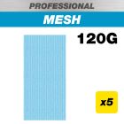 AB/THD/120P - 93 x 185mm 120G Pro Mesh Third Sheet Sanding Pad, 5 Pack
