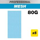AB/THD/80P - 93 x 185mm 80G Pro Mesh Third Sheet Sanding Pad, 5 Pack