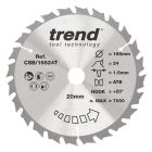 CSB/16524T - Trend Wood Cordless Circular Saw Blade 165mm x 20mm x 24T