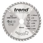 CSB/16540T - Trend Wood Cordless Circular Saw Blade 165mm x 20mm x 40T